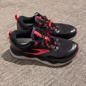 Brooks Women's Caldera 5 Black Hot Pink Purple Trail Running Shoes - 9